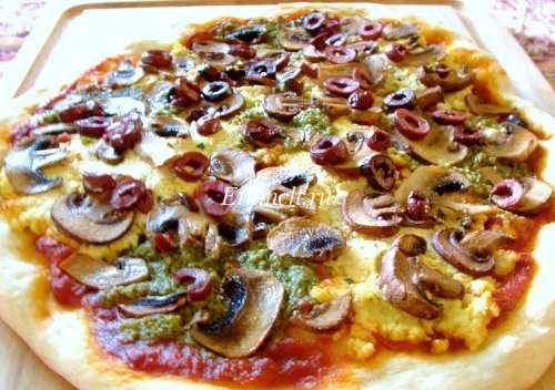 vegetarianskaja pizza s gribami