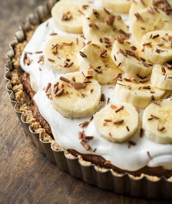 Бананово-карамельный пирог в духовке