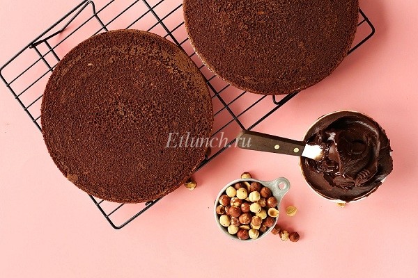 Рецепт шоколадного торта с орехами коржи