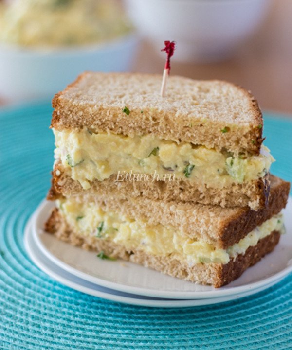 веганский яичный салат бутерброды