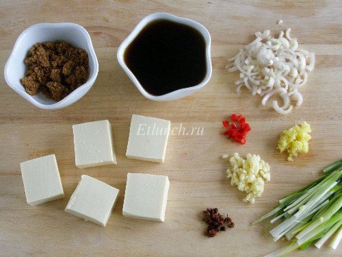 жареный тофу с соусом терияки продукты